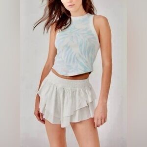 FP Movement Open Air Printed Tank in Light Blue Palm